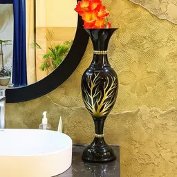 procyon Black Iron Flower Pot | Decorative Flower Pot for Home & Office Décor Iron Vase image 2