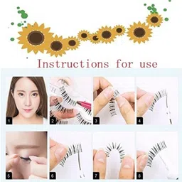 ni hao Smoky Soft Natural Black Thick Long False Eyelashes Extension Eye Makeup image 5