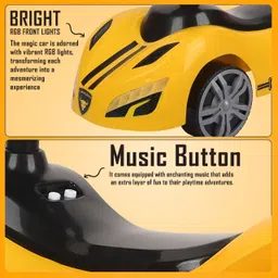 bravetot Ride On Push Car with Steering | Durable & Stylish Ride Toy for Boys & Girls Rideons & Wagons Non Battery Operated Ride On image 3