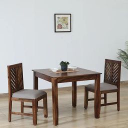 woodsworth from pepperfry Tourconing Sheesham Wood 2 Seater Dining Set In Provincial Teak Finish-picture-1