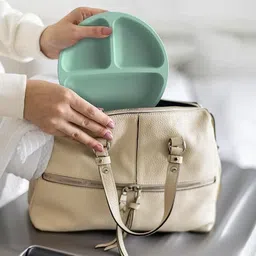 moldberry Baby Suction Plates for Baby & Toddler Silicone Plates for Babies Divided Plates- Silicone image 5