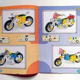 ivee international Little Engineer Dhoom Bike Mechanical Kit for Kids - Building Blocks and Models Construction 16 Model and 86+ Piece image 4