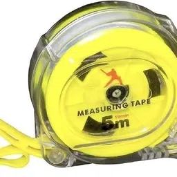 toolsroom Measuring Tape 5mtr Yellow Transparent Measurement Tape image 1