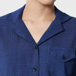 angoori fashion Women Regular Fit Checkered Lapel Collar Casual Shirt image 4