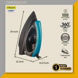 urban chef Grace Pro 1000 W Dry Iron image 2