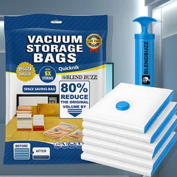 blend buzz Reusable Airtight Vacuum 69 Storage Bags With Electric Pump Travel Storage Vacuum Bags-picture-11