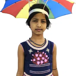 blue flix Kids Sun Shade Cap Umbrella Waterproof Lightweight Daily Use Rain CoverB_72 Umbrella image 2