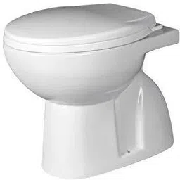 moro ROUND E.W.C Floor Mounted S-Trap European Commode Set Western Commode (White) Western Commode image 3