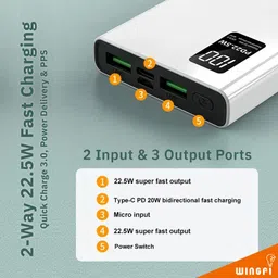 wingfi 10000 mAh 22.5 W Power Bank image 3