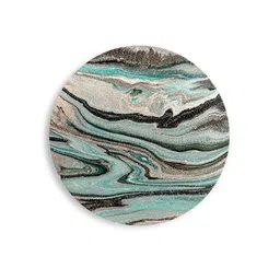 Round Multicolour Dreamy Marbles Canvas Art Print By The Artment image 2