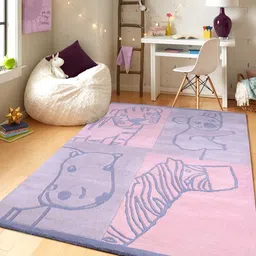 Cute Animals Carpet in Multicolour by PEQURA image 1