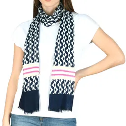 aditi wasan Printed Viscose Women White Stole image 4