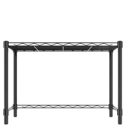 tunehome Denham Kitchen Metal Racks with Oven Space (Black) image 4