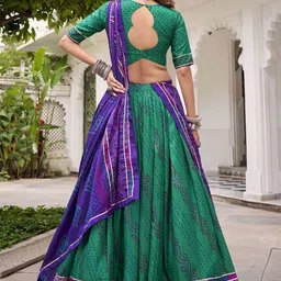 house of common Floral Print Semi Stitched Lehenga Choli image 2
