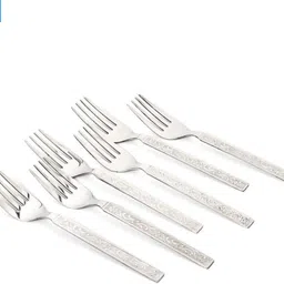 bzilo Stainless Steel Pack Of 6 Dinner Forks Set Fork Set for Home and Kitchen T75 Stainless Steel Dinner Fork-picture-30