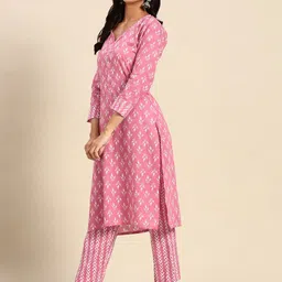 sunart fab Women Viscose Rayon Kurta Pant Set image 3
