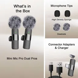 the mobile point Professional 2.4ghz Lavalier Mic Lapel Video Sound Recording Vlog for Youtuber Microphone image 3