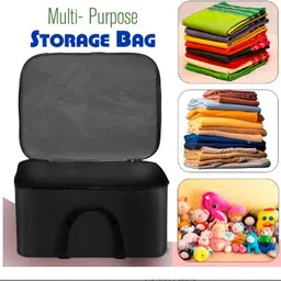 buyeasy 2 Pack Large Size Underbed Storage Bag BlueBlack Rectangular Under Bed Storage image 4