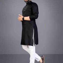 limro Men Cotton Blend Kurta Pyjama Set image 4