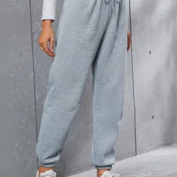 warcourt Women Loose Fit Grey Cotton Blend Trousers image 2