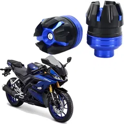 racer's edge R15 V3, V4, R15M Front Fork Sliders Blue & Black Heavy-Duty Crash Protector Bike Crash Guard-picture-21