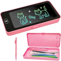 goodies outlet Magical Unique Pencil Box with LCD Screen, Writing Pen with Erase Button, Birthday Party Return Gift Pencil Box for Kids Art Plastic Pencil Box image 1