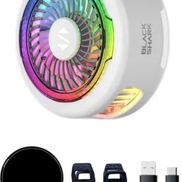 Cubonic X Black Shark Magnet Funcooler 5 with 18 RGB lamps for Gaming/Streaming 1 Fan Ergonomic Cooling Pad with Adjustable Height-picture-11