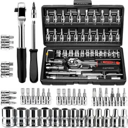 khansaheb 46 In 1 Pcs Tool Kit & Screwdriver and Socket Set,Hand Tool Kit Socket Set-picture-21