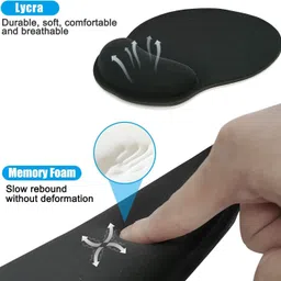 PalD Mouse and Keyboard Pad with Wrist Rest Support Memory Foam for Gaming Computer Mousepad image 5