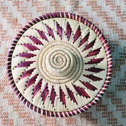 theperfectbazaar.com Moonj Grass Basket with lid Grass Fruit & Vegetable Basket image 3
