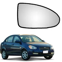 STYCARO -Side View Mirror Glass for Hynudai Verna 2006-2009 Model Type 1 -(Non-Heated) (RIGHT DRIVER SIDE) image 1