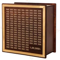 r.t. impex Wooden Money Saving Box | Cash Saver Money Box with Counting Target Coin Bank Coin Bank image 1