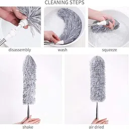 glovasilk Foldable Microfiber Fan Duster – Flexible Brush for Dusting Fans & Surfaces Microfibre Wet and Dry Brush image 4