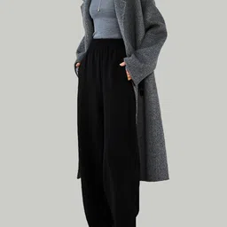 progeny Women Solid Black Track Pants-picture-30