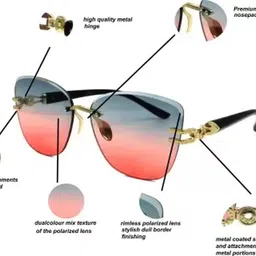 rich club UV Protection Butterfly Sunglasses (58) image 4