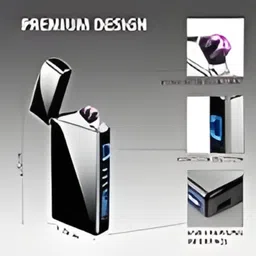 guggu USB Rechargeable Lighter Windproof Flameless Lighter For Smoking &Easy CarryY165 Pocket Lighter image 3