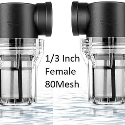 lexicon Pack of 2 Female in-Line Strainer, Water Filter Cartridge (1/3",80Mesh) Washing Machine Dryer Lint Filter image 1