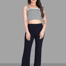 xhe Women Regular Fit Black Lycra Blend Trousers image 5