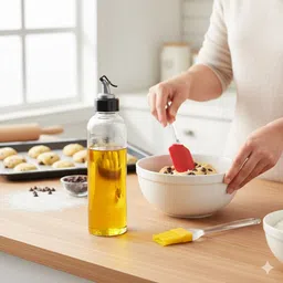 sivayaa 3 in 1 Oil Dispenser Bottle with Brush and Spatula Set for Cooking & Baking Kitchen Tool Set image 4