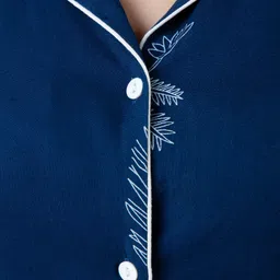 dreambe Women Night Suit Set Blue Printed image 5