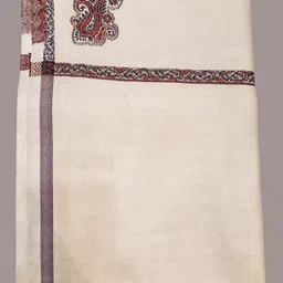 Vrinde Polyester Wool Blend Embroidered Men Shawl image 3