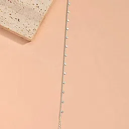 shrivas 925 Silver Coin Delicate Anklet For Women Silver Anklet image 3