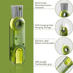 heinriched 3 in 1 Cup Lid Gap cleaner brush for Water Bottle, Straw, Window, Keyboards image 4