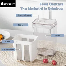 snowberry Greek Yogurt Filter Hung Curd Maker with 1100ml Mesh Strainer for Soybean Milk Strainer image 5