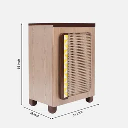 opaque studio Cocoa Cane Cabinet In Natural Finish image 2