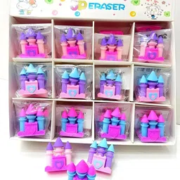 radiance 12 Pcs Castle Shape Erasers for Kids Eraser-picture-12