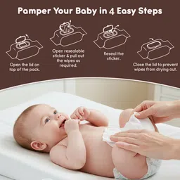hushabye Premium Soft Baby Wipes with Aloe Vera Rash-Free 72 Wipes Each Pack Pack of 11 image 2