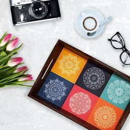 angira handicrafts Wooden Serving Tray/Decorative/Multipurpose AHS-TRAYAHS105_1310 H228 Tray-picture-43