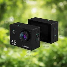 RisingMoon Professional 4K Action camera Helmet 4k 20 MP WIFI 30 M WATERPROOF Action SPORT Camera 4k Sports and Action Camera image 3