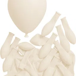 bzore Solid 100Pc White Metallic Balloons for Birthday,Anniversary& Party Decoration Balloon-picture-32